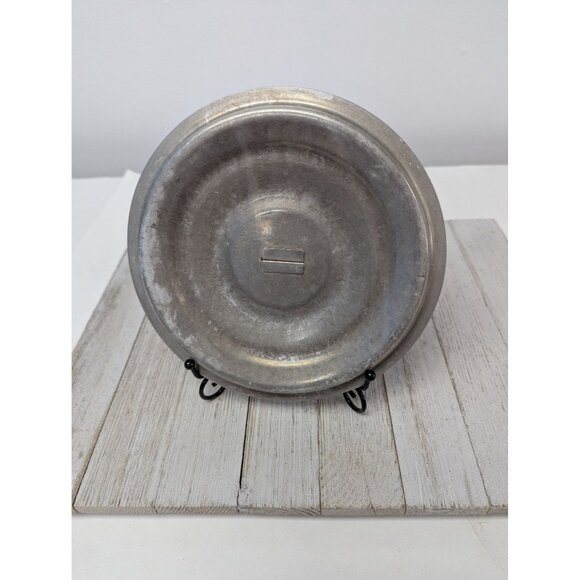 Vintage Aluminum Mirro Safety Ring Pot Cover Round Metal Lid 7 3/4" - Picture 3 of 6